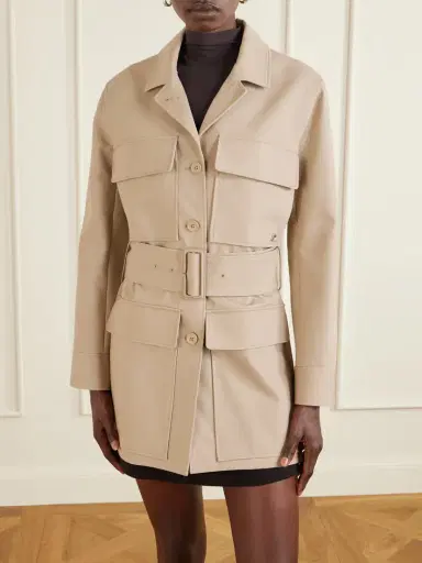 Courrèges Belted Cotton-gabardine Coat | Thumbnail 3 Courrèges Belted Cotton-gabardine Coat | Thumbnail 3