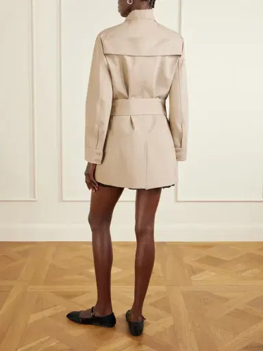 Courrèges Belted Cotton-gabardine Coat | Thumbnail 4 Courrèges Belted Cotton-gabardine Coat | Thumbnail 4