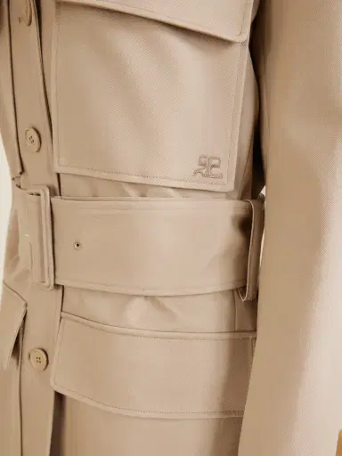 Courrèges Belted Cotton-gabardine Coat | Thumbnail 6 Courrèges Belted Cotton-gabardine Coat | Thumbnail 6