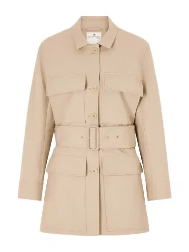 Courrèges Belted Cotton-gabardine Coat | Thumbnail 1 Courrèges Belted Cotton-gabardine Coat | Thumbnail 1