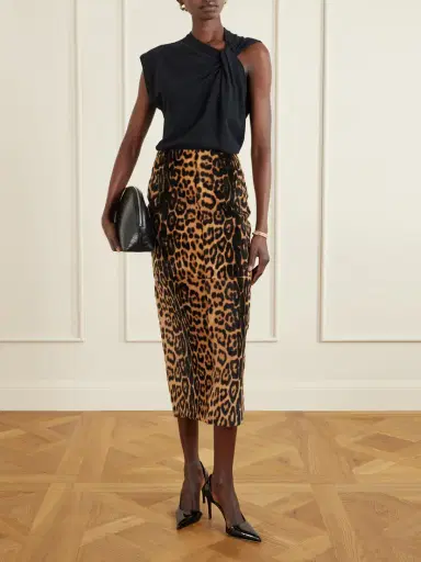 Nour Hammour Elyse Leopard-print Shearling Skirt | Thumbnail 2 Nour Hammour Elyse Leopard-print Shearling Skirt | Thumbnail 2