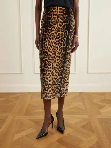 Nour Hammour Elyse Leopard-print Shearling Skirt | Thumbnail 3 Nour Hammour Elyse Leopard-print Shearling Skirt | Thumbnail 3