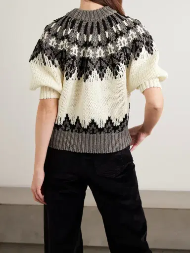 Altuzarra Marty Fair Isle Cotton Sweater | Thumbnail 3 Altuzarra Marty Fair Isle Cotton Sweater | Thumbnail 3