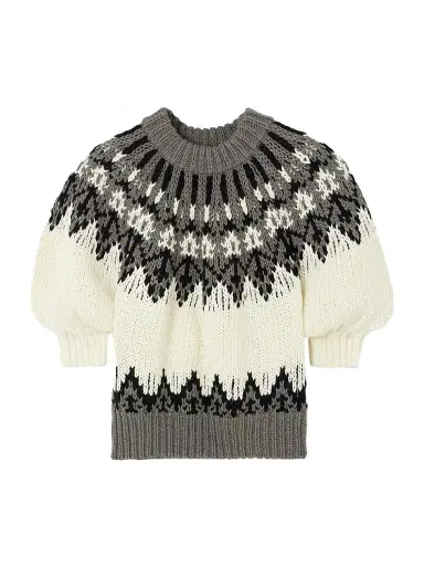 Altuzarra Marty Fair Isle Cotton Sweater | Thumbnail 1 Altuzarra Marty Fair Isle Cotton Sweater | Thumbnail 1