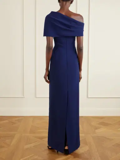 Carolina Herrera Draped Off-the-shoulder Crepe Gown | Thumbnail 3 Carolina Herrera Draped Off-the-shoulder Crepe Gown | Thumbnail 3