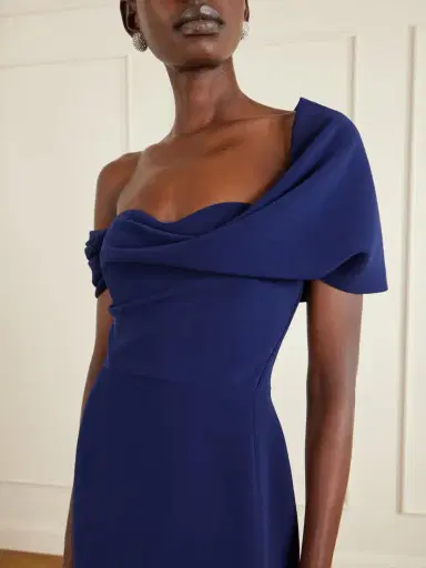 Carolina Herrera Draped Off-the-shoulder Crepe Gown | Thumbnail 4 Carolina Herrera Draped Off-the-shoulder Crepe Gown | Thumbnail 4