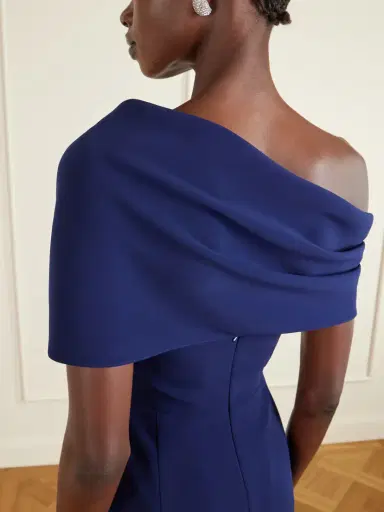 Carolina Herrera Draped Off-the-shoulder Crepe Gown | Thumbnail 5 Carolina Herrera Draped Off-the-shoulder Crepe Gown | Thumbnail 5