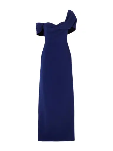 Carolina Herrera Draped Off-the-shoulder Crepe Gown | Thumbnail 1 Carolina Herrera Draped Off-the-shoulder Crepe Gown | Thumbnail 1