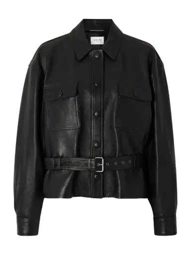 Saint Laurent Belted Leather Jacket | Thumbnail 1 Saint Laurent Belted Leather Jacket | Thumbnail 1