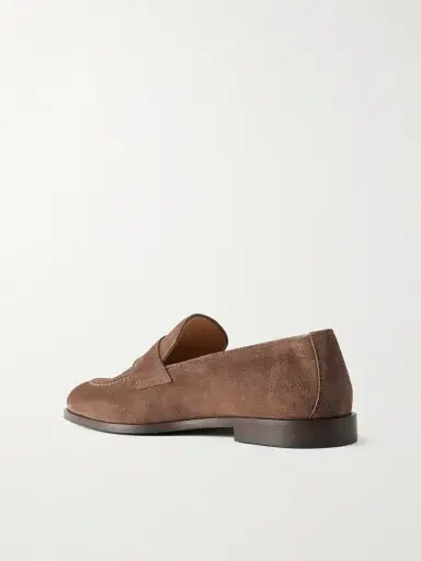 Brunello Cucinelli Flex Suede Penny Loafers - Men | Thumbnail 4 Brunello Cucinelli Flex Suede Penny Loafers - Men | Thumbnail 4