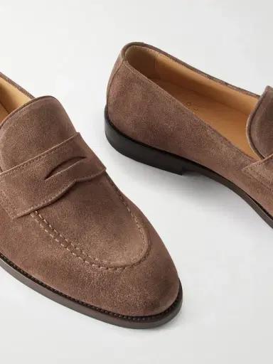 Brunello Cucinelli Flex Suede Penny Loafers - Men | Thumbnail 5 Brunello Cucinelli Flex Suede Penny Loafers - Men | Thumbnail 5