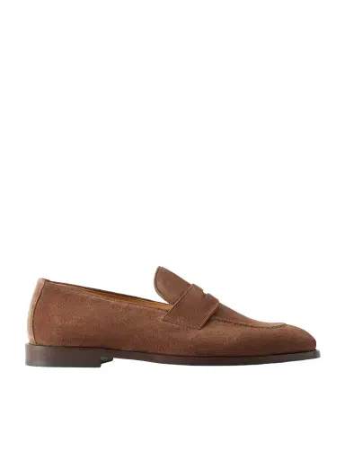 Brunello Cucinelli Flex Suede Penny Loafers - Men | Thumbnail 1 Brunello Cucinelli Flex Suede Penny Loafers - Men | Thumbnail 1