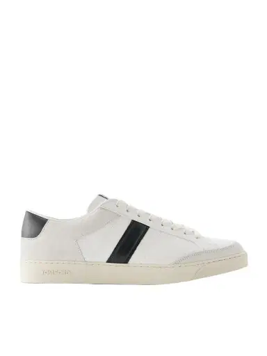 Tom Ford Blake Suede-Trimmed Leather Sneakers - Men | Thumbnail 1 Tom Ford Blake Suede-Trimmed Leather Sneakers - Men | Thumbnail 1