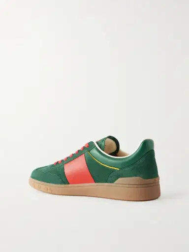 Valentino Garavani Upvillage Leather-Trimmed Suede Sneakers - Men | Thumbnail 4 Valentino Garavani Upvillage Leather-Trimmed Suede Sneakers - Men | Thumbnail 4