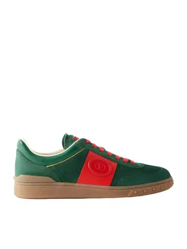 Valentino Garavani Upvillage Leather-Trimmed Suede Sneakers - Men | Thumbnail 1 Valentino Garavani Upvillage Leather-Trimmed Suede Sneakers - Men | Thumbnail 1