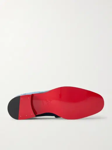 Christian Louboutin O Louvre Grosgrain-Trimmed Velvet Loafers - Men | Thumbnail 3 Christian Louboutin O Louvre Grosgrain-Trimmed Velvet Loafers - Men | Thumbnail 3