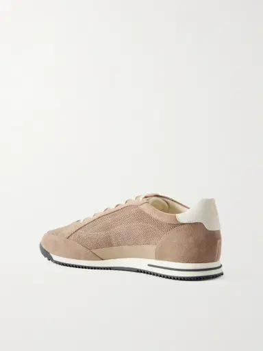 Brunello Cucinelli Leather-Trimmed Suede Sneakers - Men | Thumbnail 4 Brunello Cucinelli Leather-Trimmed Suede Sneakers - Men | Thumbnail 4