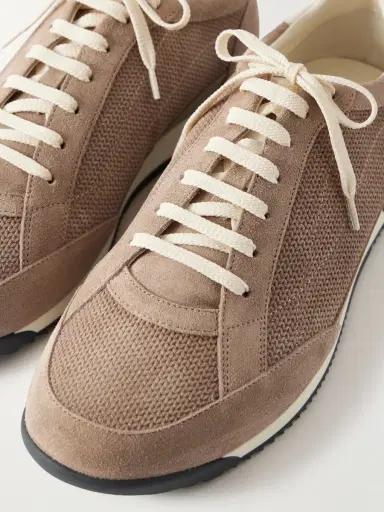 Brunello Cucinelli Leather-Trimmed Suede Sneakers - Men | Thumbnail 5 Brunello Cucinelli Leather-Trimmed Suede Sneakers - Men | Thumbnail 5