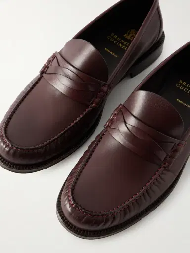 Brunello Cucinelli Leather Loafers - Men | Thumbnail 5 Brunello Cucinelli Leather Loafers - Men | Thumbnail 5
