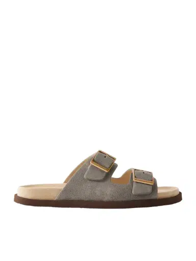 Brunello Cucinelli Buckled Suede Sandals - Men | Thumbnail 1 Brunello Cucinelli Buckled Suede Sandals - Men | Thumbnail 1