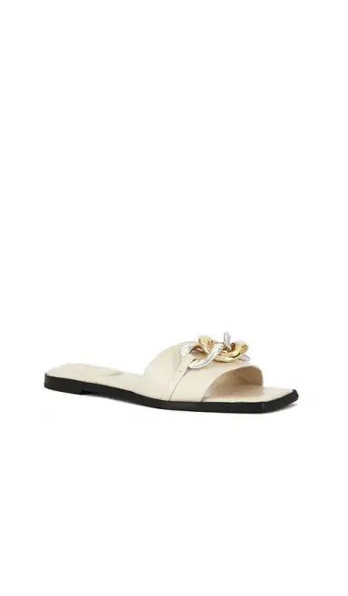 SIMKHAI Arlo Chain Leather Flat Slide | Thumbnail 2 SIMKHAI Arlo Chain Leather Flat Slide | Thumbnail 2