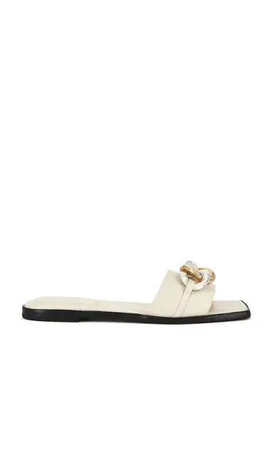 SIMKHAI Arlo Chain Leather Flat Slide | Thumbnail 1 SIMKHAI Arlo Chain Leather Flat Slide | Thumbnail 1