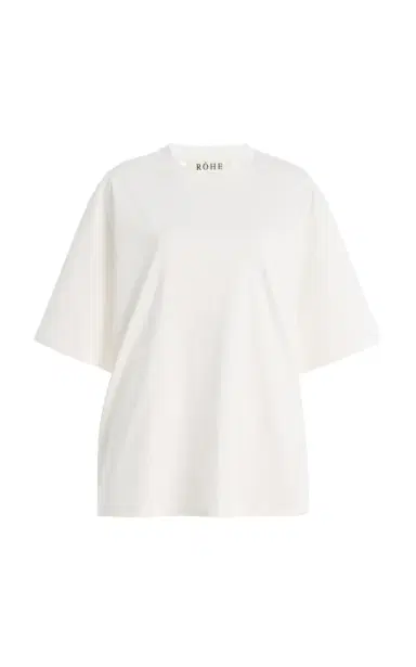Róhe Oversized Cotton-Silk T-Shirt | Thumbnail 4 Róhe Oversized Cotton-Silk T-Shirt | Thumbnail 4