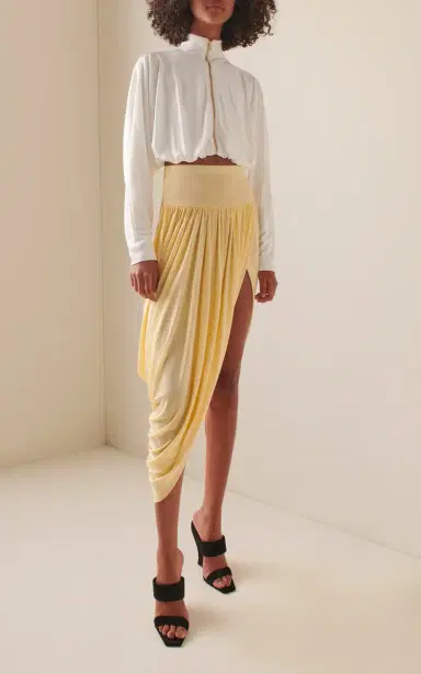 Alaïa Twisted Jersey Midi Skirt | Thumbnail 2 Alaïa Twisted Jersey Midi Skirt | Thumbnail 2