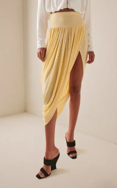 Alaïa Twisted Jersey Midi Skirt | Thumbnail 3 Alaïa Twisted Jersey Midi Skirt | Thumbnail 3
