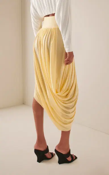 Alaïa Twisted Jersey Midi Skirt | Thumbnail 4 Alaïa Twisted Jersey Midi Skirt | Thumbnail 4