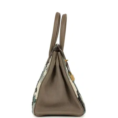HERMÈS Custom "Camouflage" Swarovski Crystal Hermes Birkin 30 Etoupe Togo Gold Hardware | Thumbnail 3 HERMÈS Custom "Camouflage" Swarovski Crystal Hermes Birkin 30 Etoupe Togo Gold Hardware | Thumbnail 3