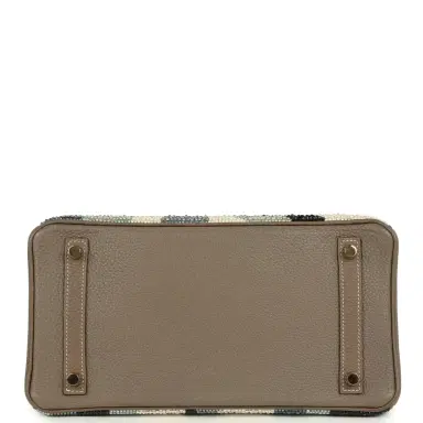 HERMÈS Custom "Camouflage" Swarovski Crystal Hermes Birkin 30 Etoupe Togo Gold Hardware | Thumbnail 6 HERMÈS Custom "Camouflage" Swarovski Crystal Hermes Birkin 30 Etoupe Togo Gold Hardware | Thumbnail 6