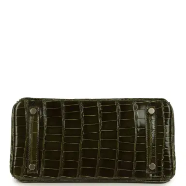 HERMÈS Hermes Birkin 25 Vert Veronese Shiny Alligator Gold Hardware | Thumbnail 6 HERMÈS Hermes Birkin 25 Vert Veronese Shiny Alligator Gold Hardware | Thumbnail 6