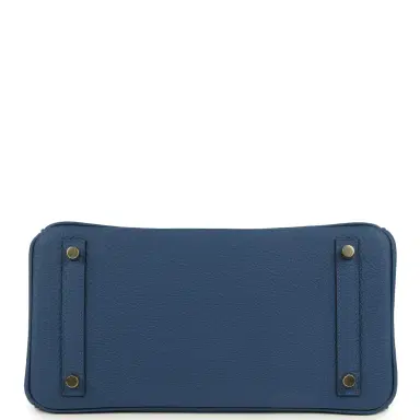 HERMÈS Hermes Birkin 30 Bleu Tie Togo Permabrass Hardware | Thumbnail 6 HERMÈS Hermes Birkin 30 Bleu Tie Togo Permabrass Hardware | Thumbnail 6