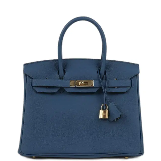 Hermes Birkin 30 Bleu Tie Togo Permabrass Hardware Hermes Birkin 30 Bleu Tie Togo Permabrass Hardware