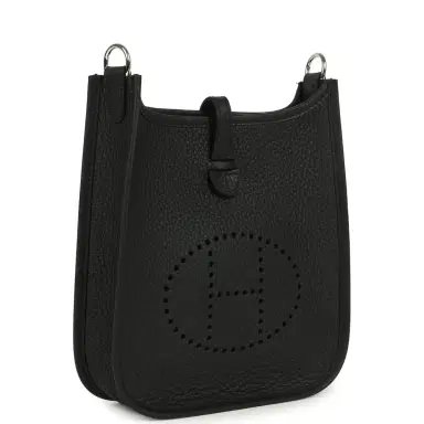 HERMÈS Hermes Evelyne TPM Black Clemence Palladium Hardware | Thumbnail 3 HERMÈS Hermes Evelyne TPM Black Clemence Palladium Hardware | Thumbnail 3