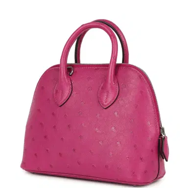 HERMÈS Hermes Mini 1923 Bolide Rose Poupre Ostrich Palladium Hardware | Thumbnail 5 HERMÈS Hermes Mini 1923 Bolide Rose Poupre Ostrich Palladium Hardware | Thumbnail 5