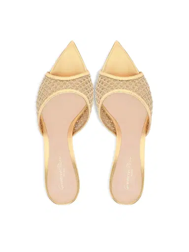 Gianvito Rossi Nikki Woven Metallic Mules | Thumbnail 4 Gianvito Rossi Nikki Woven Metallic Mules | Thumbnail 4