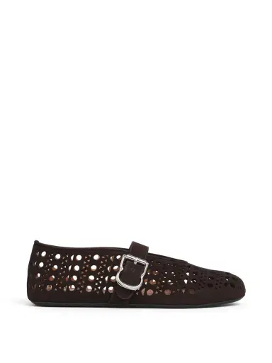 Alaïa Suede Vienne Ballet Flats | Thumbnail 1 Alaïa Suede Vienne Ballet Flats | Thumbnail 1