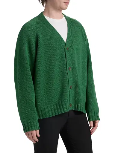 The Elder Statesman Men's Oak Cashmere Cardigan | Thumbnail 4 The Elder Statesman Men's Oak Cashmere Cardigan | Thumbnail 4