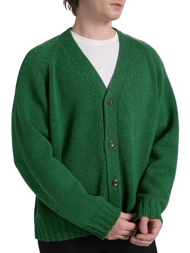 The Elder Statesman Men's Oak Cashmere Cardigan | Thumbnail 6 The Elder Statesman Men's Oak Cashmere Cardigan | Thumbnail 6