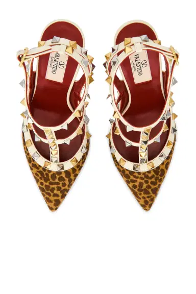 Valentino Garavani St. Mini Animalier Rockstud Pump | Thumbnail 4 Valentino Garavani St. Mini Animalier Rockstud Pump | Thumbnail 4
