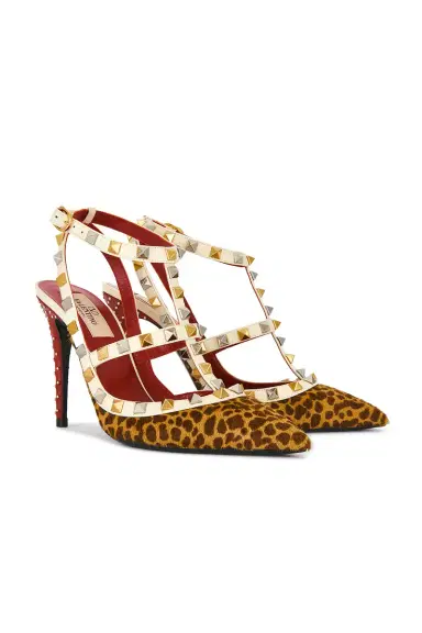 Valentino Garavani St. Mini Animalier Rockstud Pump | Thumbnail 1 Valentino Garavani St. Mini Animalier Rockstud Pump | Thumbnail 1