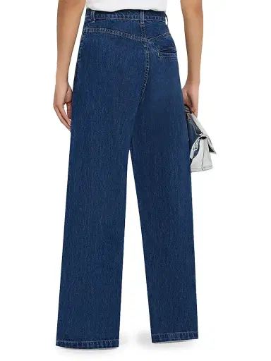 TWP Women's McDougal St Wide-Leg Denim Pants - Dark Stone - Size 31 | Thumbnail 4 TWP Women's McDougal St Wide-Leg Denim Pants - Dark Stone - Size 31 | Thumbnail 4