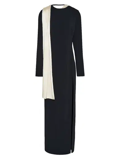 Armarium Women's Dublina Two-Tone Scarf Maxi Dress - Black - Size 8 | Thumbnail 1 Armarium Women's Dublina Two-Tone Scarf Maxi Dress - Black - Size 8 | Thumbnail 1