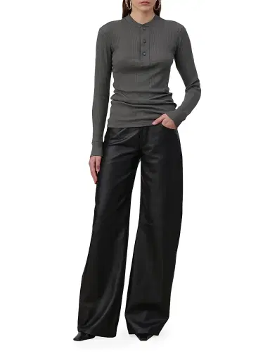 Armarium Women's Luke Leather Wide-Leg Pants | Thumbnail 2 Armarium Women's Luke Leather Wide-Leg Pants | Thumbnail 2