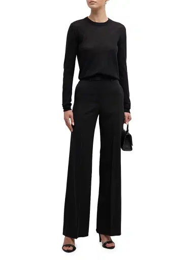 Joseph Women's Morissey Stretch Wool Pants - Black | Thumbnail 2 Joseph Women's Morissey Stretch Wool Pants - Black | Thumbnail 2