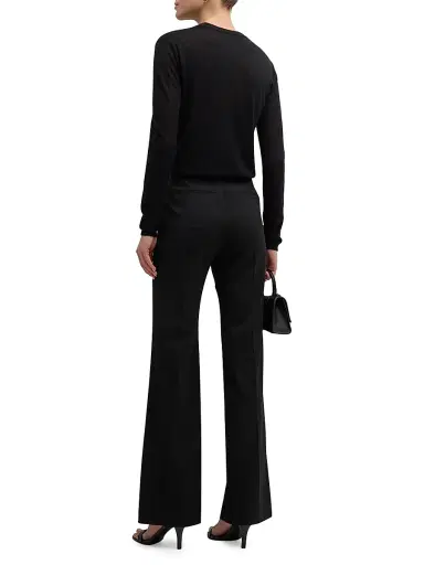 Joseph Women's Morissey Stretch Wool Pants - Black | Thumbnail 6 Joseph Women's Morissey Stretch Wool Pants - Black | Thumbnail 6