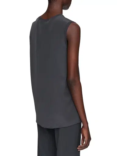 Joseph Women's Bley Silk Crepe Sleeveless Top - Dark Grey | Thumbnail 4 Joseph Women's Bley Silk Crepe Sleeveless Top - Dark Grey | Thumbnail 4