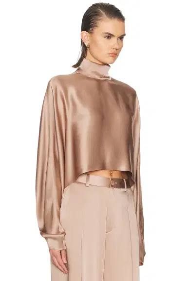 Lapointe Satin Caftan Top | Thumbnail 2 Lapointe Satin Caftan Top | Thumbnail 2